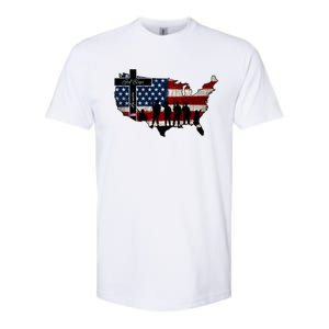 God Bless America For Patriotic Independence Day 4th Of July Gift Softstyle CVC T-Shirt