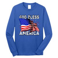 God Bless America Patriotic Usa Flag 4th Of July Gift Long Sleeve Shirt