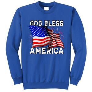 God Bless America Patriotic Usa Flag 4th Of July Gift Sweatshirt