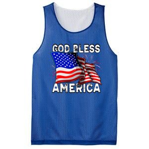 God Bless America Patriotic Usa Flag 4th Of July Gift Mesh Reversible Basketball Jersey Tank