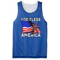 God Bless America Patriotic Usa Flag 4th Of July Gift Mesh Reversible Basketball Jersey Tank