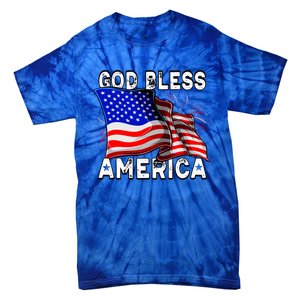 God Bless America Patriotic Usa Flag 4th Of July Gift Tie-Dye T-Shirt