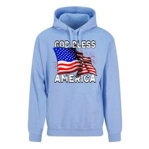 God Bless America Patriotic Usa Flag 4th Of July Gift Unisex Surf Hoodie