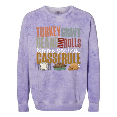 Gravy Beans And Rolls Let Me Cute Turkey Colorblast Crewneck Sweatshirt