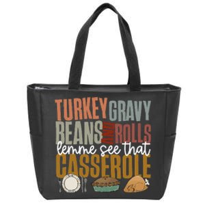 Gravy Beans And Rolls Let Me Cute Turkey Zip Tote Bag