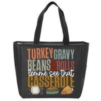 Gravy Beans And Rolls Let Me Cute Turkey Zip Tote Bag