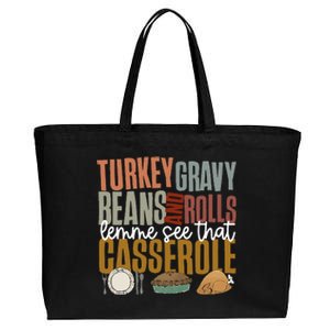 Gravy Beans And Rolls Let Me Cute Turkey Cotton Canvas Jumbo Tote