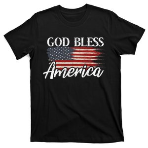 God Bless America 4th Of July Patriotic Usa T-Shirt