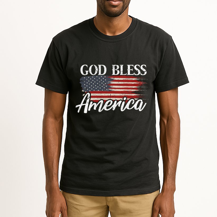 God Bless America 4th Of July Patriotic Usa Tall T-Shirt