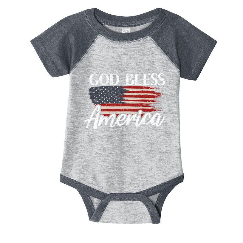 God Bless America 4th Of July Patriotic Usa Infant Baby Jersey Bodysuit