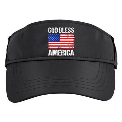 God Bless America Patriotic Happy 4th Of July Adult Drive Performance Visor