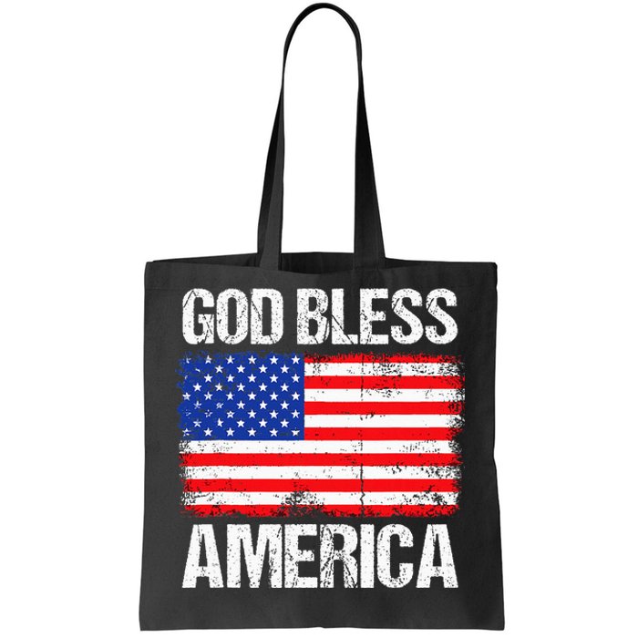 God Bless America Patriotic Happy 4th Of July Tote Bag