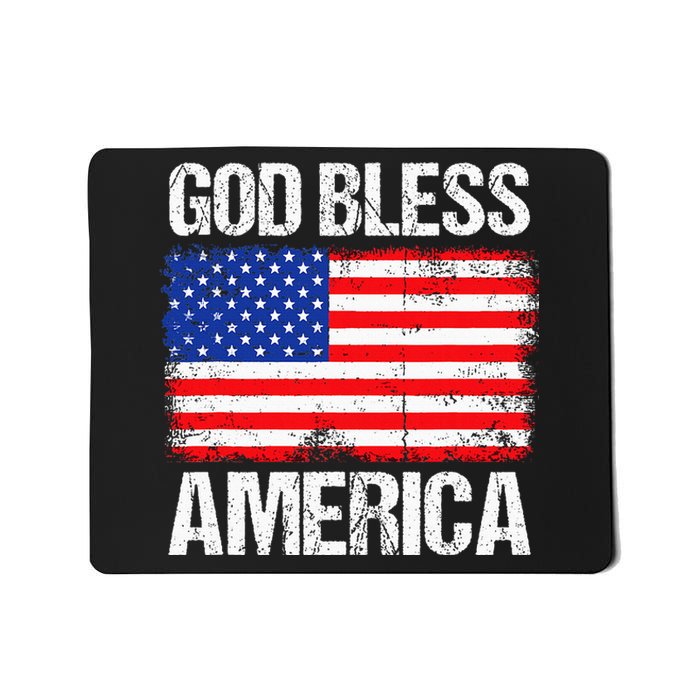 God Bless America Patriotic Happy 4th Of July Mousepad