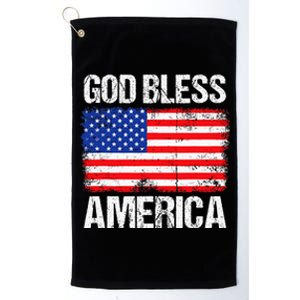 God Bless America Patriotic Happy 4th Of July Platinum Collection Golf Towel