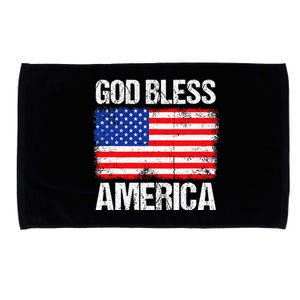 God Bless America Patriotic Happy 4th Of July Microfiber Hand Towel