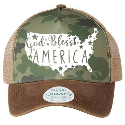 God Bless America 4th Of July Usa American Patriotic Legacy Tie Dye Trucker Hat