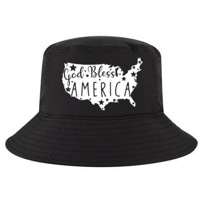 God Bless America 4th Of July Usa American Patriotic Cool Comfort Performance Bucket Hat