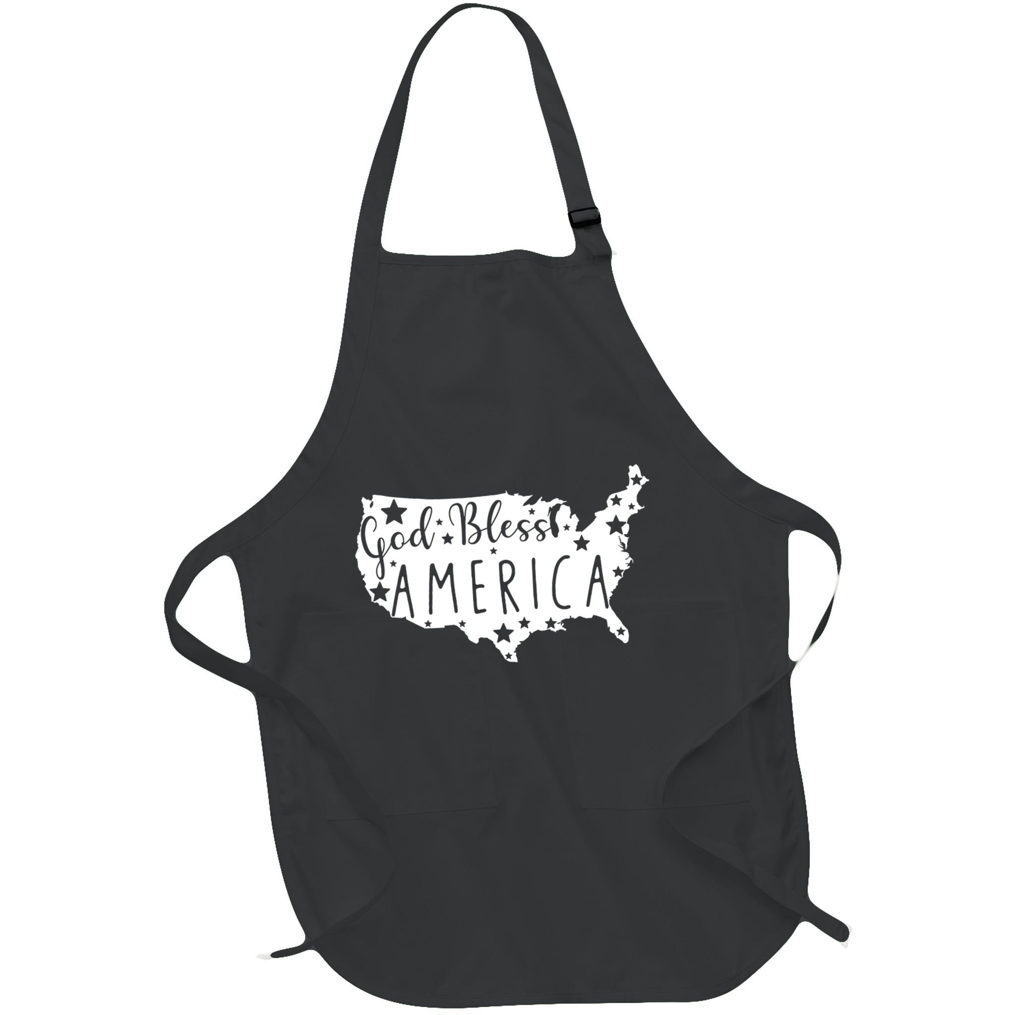 God Bless America 4th Of July Usa American Patriotic Apron