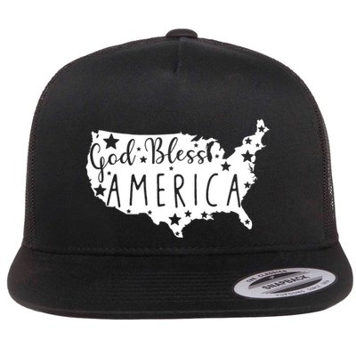 God Bless America 4th Of July Usa American Patriotic Flatbill Hat