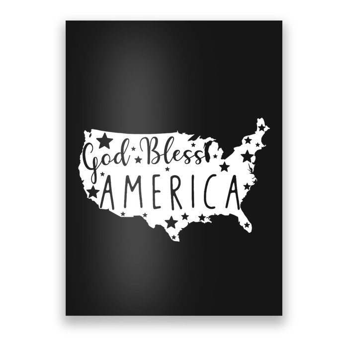 God Bless America 4th Of July Usa American Patriotic Poster