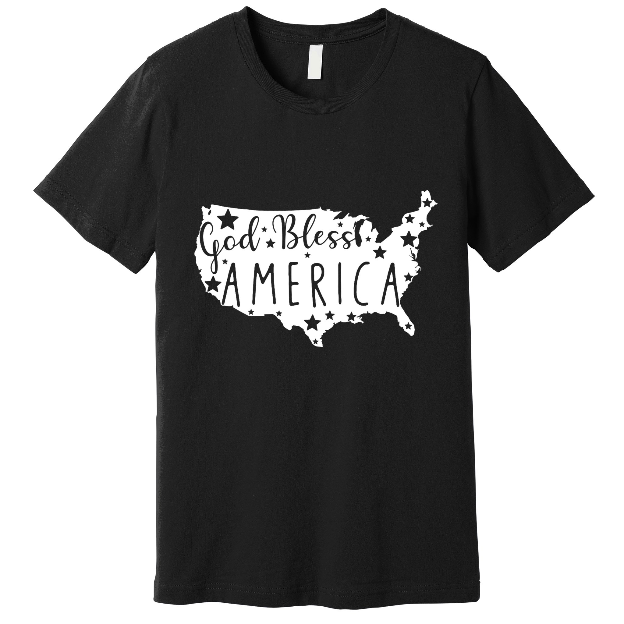 God Bless America 4th Of July Usa American Patriotic Premium T-Shirt