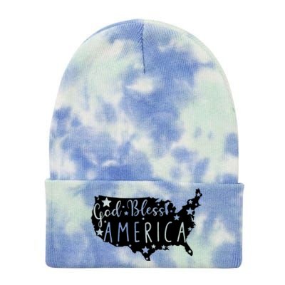 God Bless America 4th Of July Usa American Patriotic Tie Dye 12in Knit Beanie