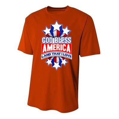 God Bless America Land That I Love 4 Th Of July Holiday Gift Performance Sprint T-Shirt