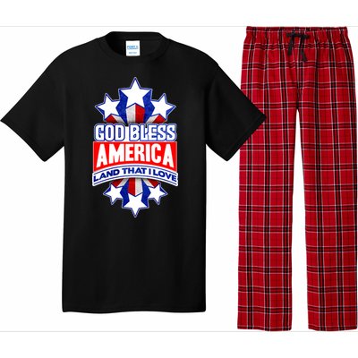 God Bless America Land That I Love 4 Th Of July Holiday Gift Pajama Set