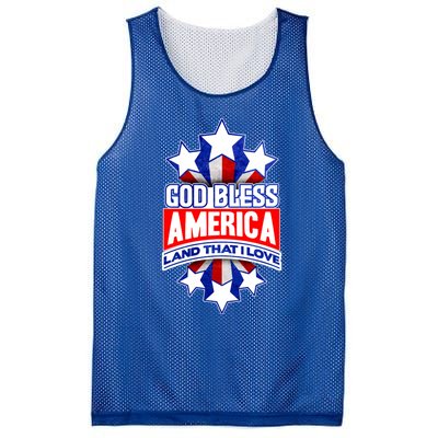 God Bless America Land That I Love 4 Th Of July Holiday Gift Mesh Reversible Basketball Jersey Tank