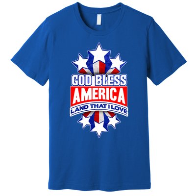 God Bless America Land That I Love 4 Th Of July Holiday Gift Premium T-Shirt