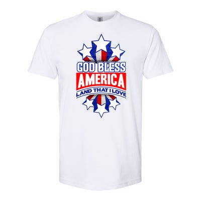 God Bless America Land That I Love 4 Th Of July Holiday Gift Softstyle CVC T-Shirt