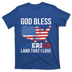 God Bless America Land That I Love American Flag Meaningful Gift T-Shirt