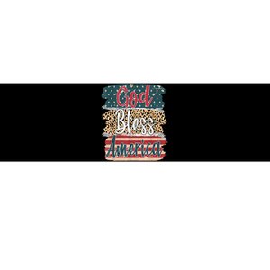 God Bless America Brush Stroke Leopard America Flag 4th July Bumper Sticker