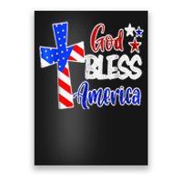 God Bless America Christian USA Flag Patriotic 4th Of July Poster