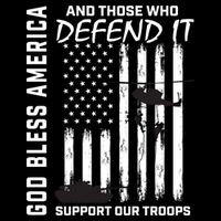 God Bless America Support Our Troops Veterans American Flag Meaningful Gift Flat Bill Trucker Hat