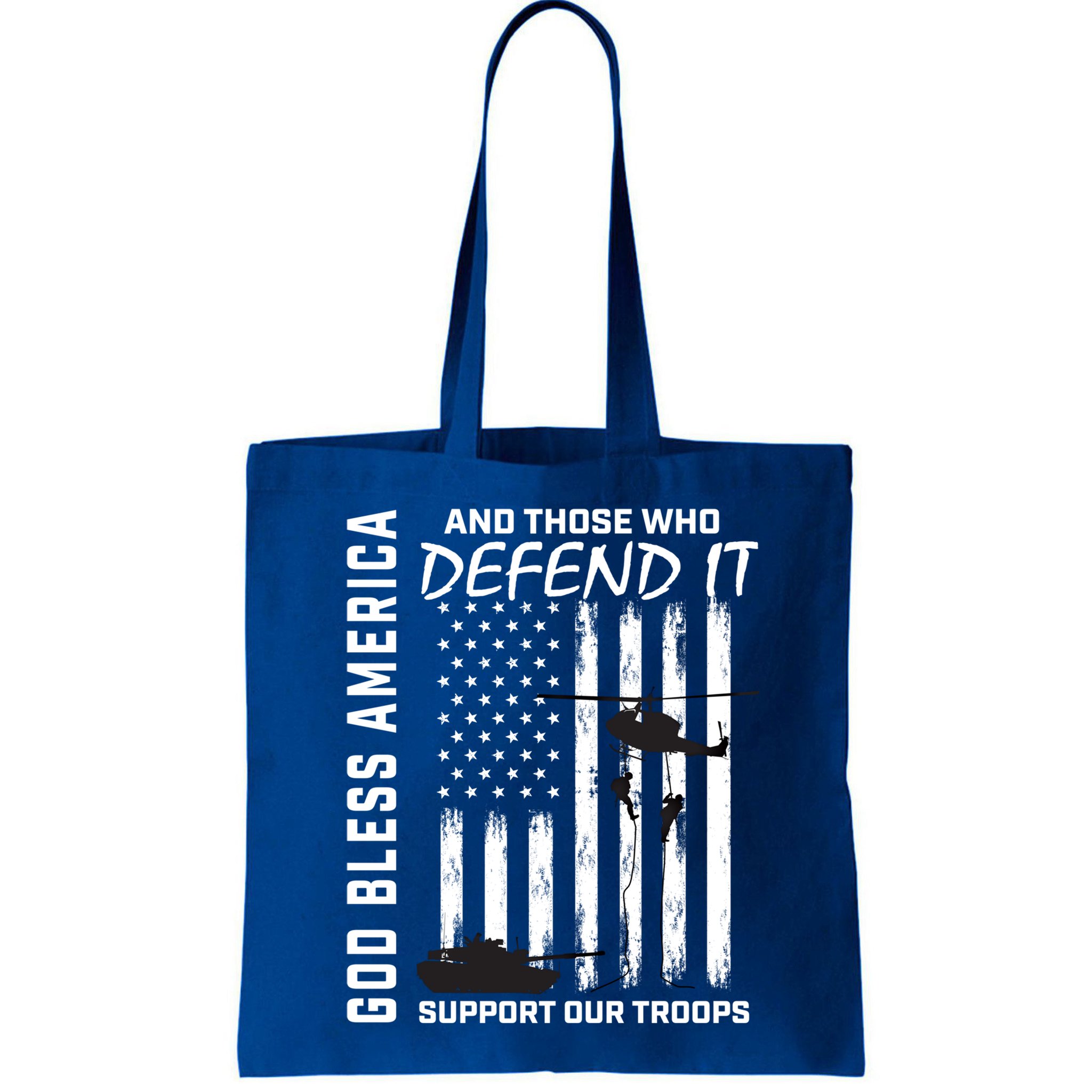 God Bless America Support Our Troops Veterans American Flag Meaningful Gift Bag