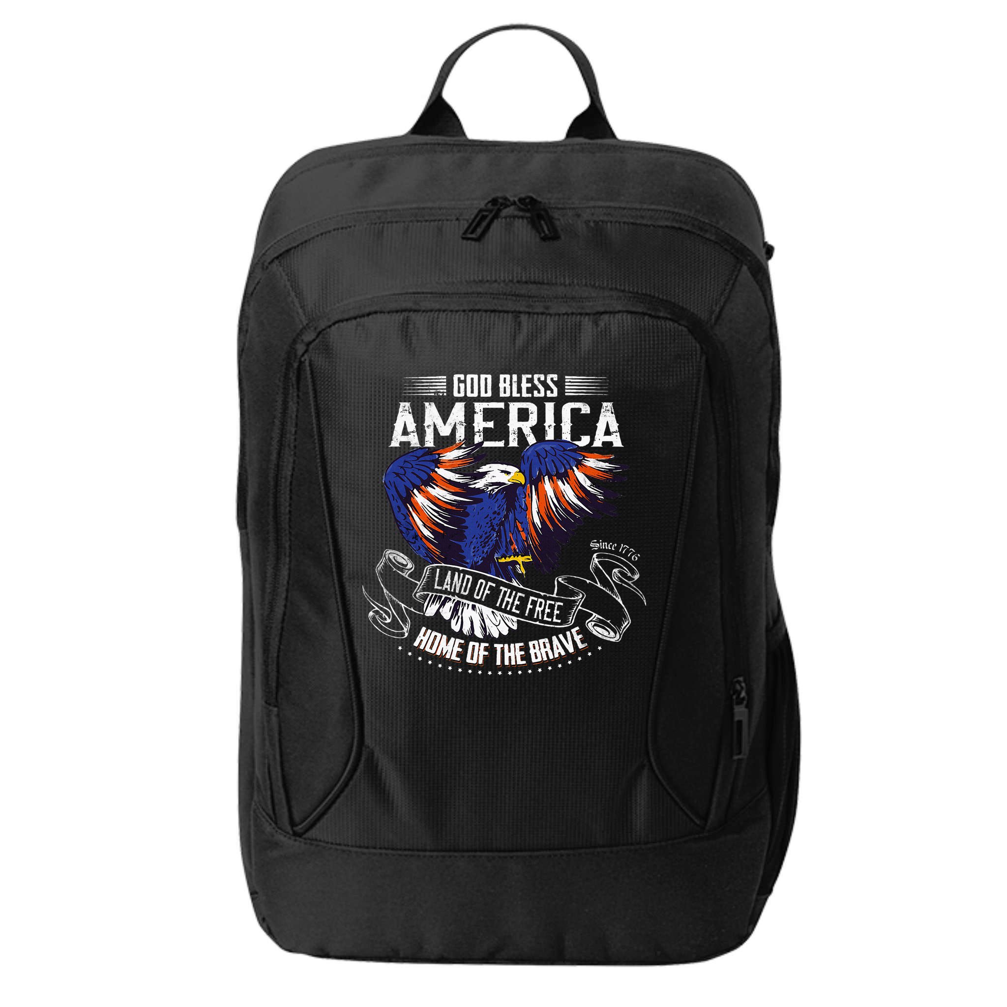 God Bless America Land Of The Free Because Of The Brave City Backpack