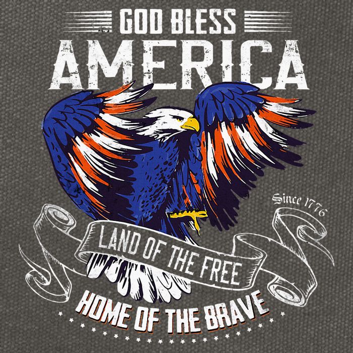 God Bless America Land Of The Free Because Of The Brave Cotton Canvas Backpack