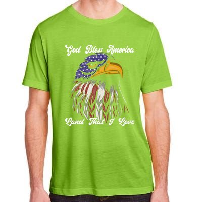 God Bless America Land That I Love Us Flag Funny 4th Of July Gift Adult ChromaSoft Performance T-Shirt