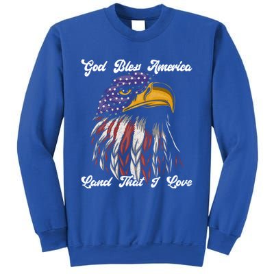 God Bless America Land That I Love Us Flag Funny 4th Of July Gift Sweatshirt