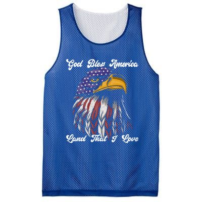 God Bless America Land That I Love Us Flag Funny 4th Of July Gift Mesh Reversible Basketball Jersey Tank