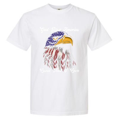 God Bless America Land That I Love Us Flag Funny 4th Of July Gift Garment-Dyed Heavyweight T-Shirt