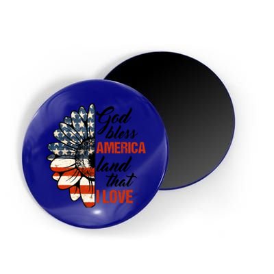 God Bless America Land That I Love Christian Sunflowers Usa Gift Magnet