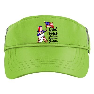 God Bless America Land That I Love Funny America Flag Love Gift Adult Drive Performance Visor