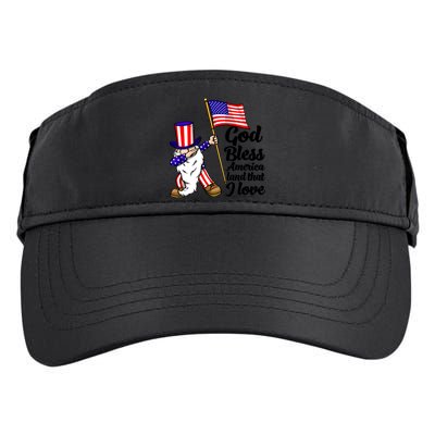 God Bless America Land That I Love Funny America Flag Love Gift Adult Drive Performance Visor