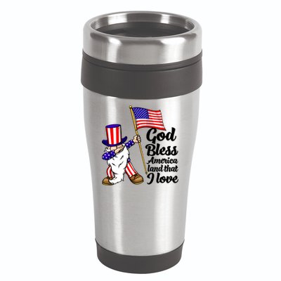 God Bless America Land That I Love Funny America Flag Love Gift 16oz Travel Tumbler