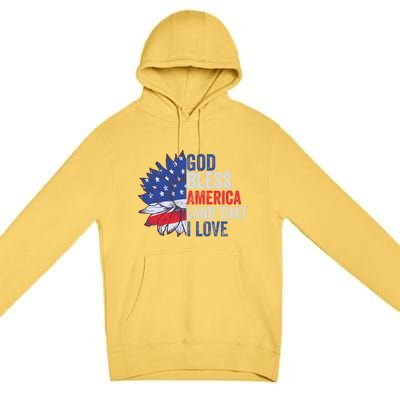 God Bless America Land That I Love Patriotic Usa Freedom Gift Premium Pullover Hoodie