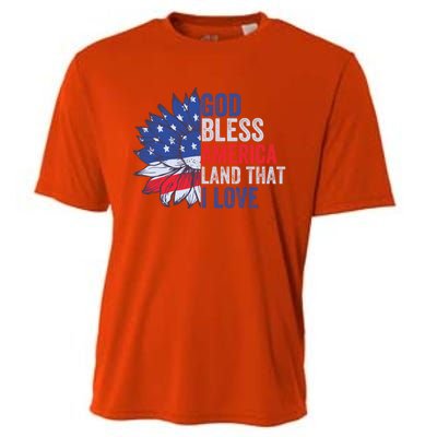 God Bless America Land That I Love Patriotic Usa Freedom Gift Cooling Performance Crew T-Shirt