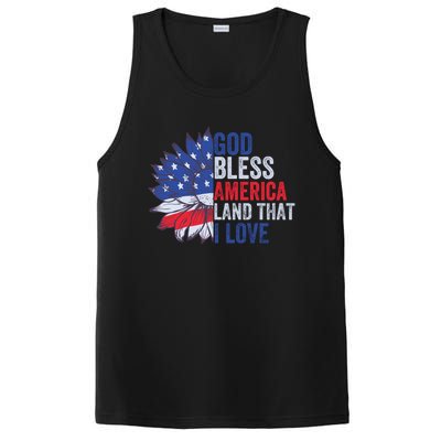 God Bless America Land That I Love Patriotic Usa Freedom Gift PosiCharge Competitor Tank