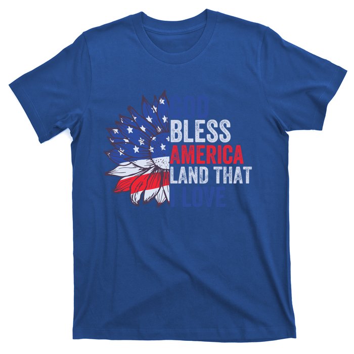 God Bless America Land That I Love Patriotic Usa Freedom Gift T-Shirt